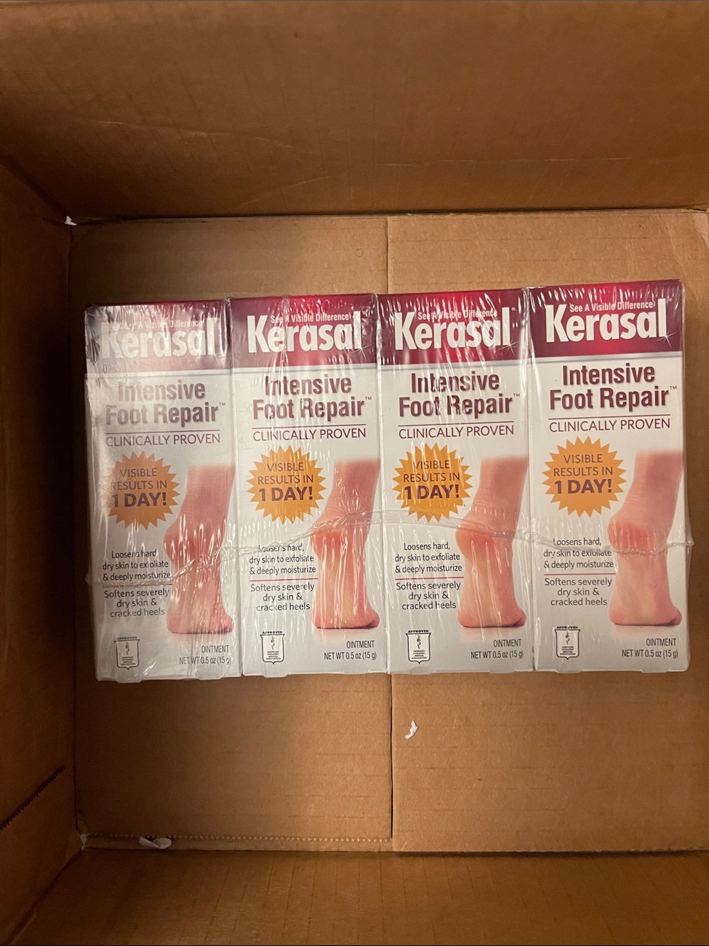 Kerasal Intensive Foot Repair Cream - White 4 Packs as Shown